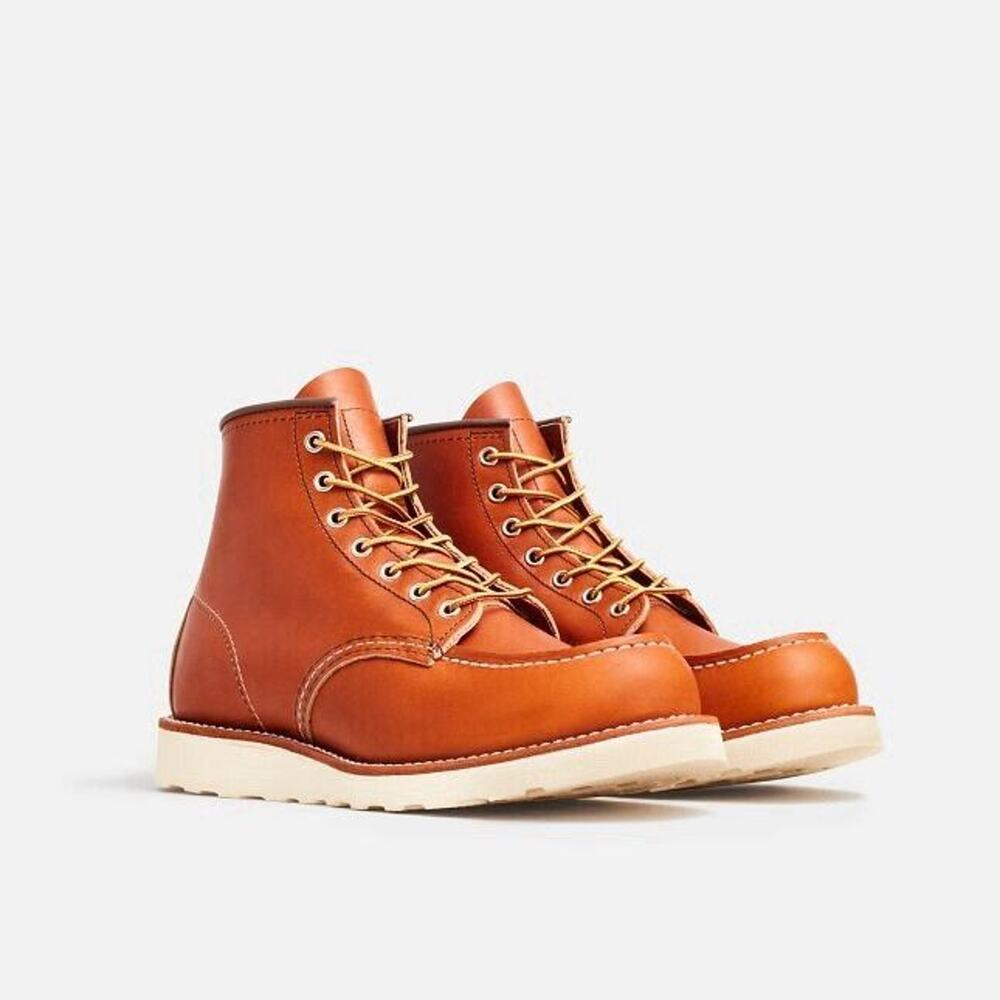 RED WING CLASSIC MOC MEN'S 6-INCH BOOT IN ORO LEGACY LEATHER 875 (10)